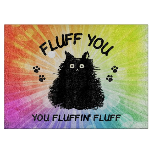 Fluff Sie Fluffin Fluff Kitty Cat Schneidebrett (Vorderseite)