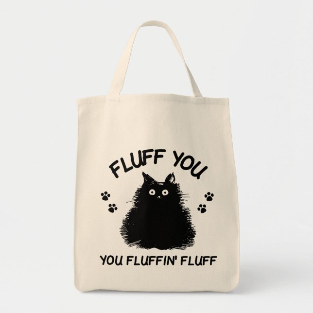 Fluff Sie Fluffin Fluff Kitty Cat Tragetasche (Vorne)