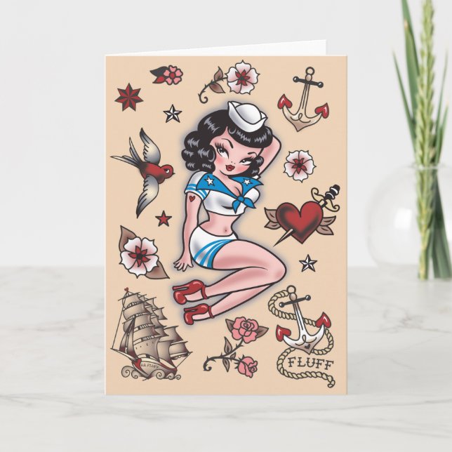 Fluff Suzy Sailor Card Karte (Vorderseite)