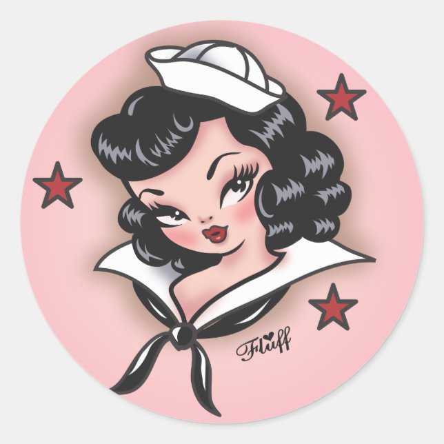 Fluff Suzy Sailor Sticker (Vorderseite)