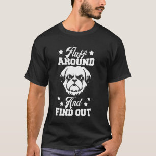 Fluff um Shih Tzu Dog Face Lover Mama Mama Vater T-Shirt