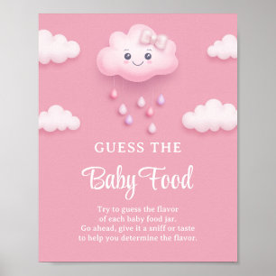 Fluffe weiße Wolke neun raten The Baby Food Game Poster