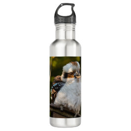 Fluffed up lacht kookaburra edelstahlflasche