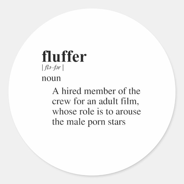 FLUFFER RUNDER AUFKLEBER (Vorderseite)
