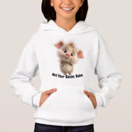 Fluffes Ferkel mit Big Eyes - Sei freundlich Vegan Hoodie