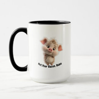 Fluffes Ferkel mit Big Eyes - Sei freundlich Vegan Tasse