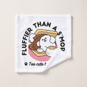 Fluffier als a S’more - Niedlicher Hund und Desser Waschlappen