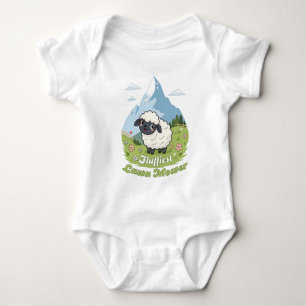 Fluffiest Lawn Mower – Adorable Blacknose Sheep Baby Strampler