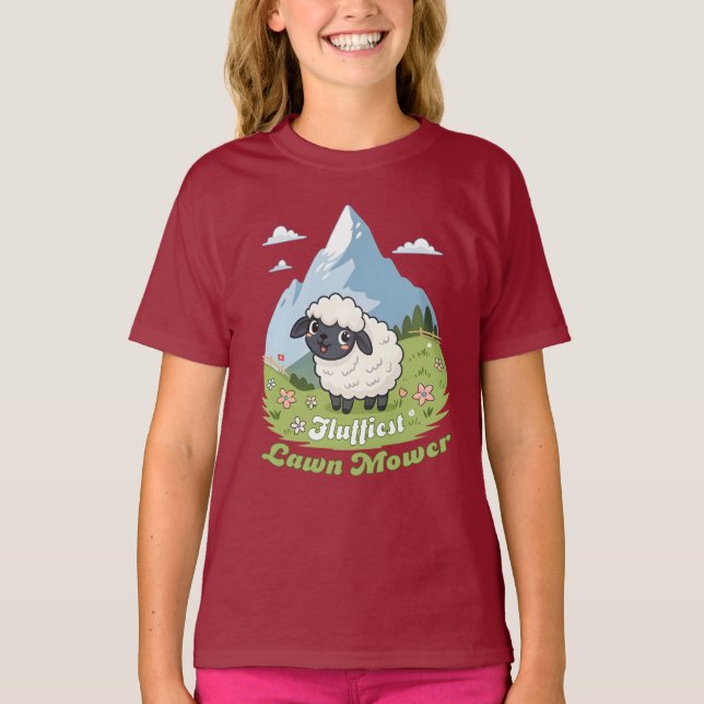 Fluffiest Lawn Mower – Adorable Blacknose Sheep T-Shirt (Vorderseite)