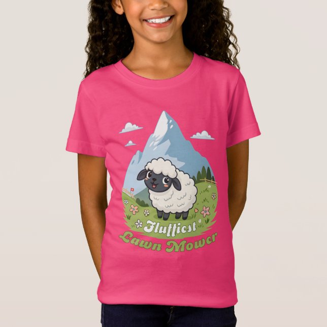 Fluffiest Lawn Mower – Adorable Blacknose Sheep T-Shirt (Vorderseite)