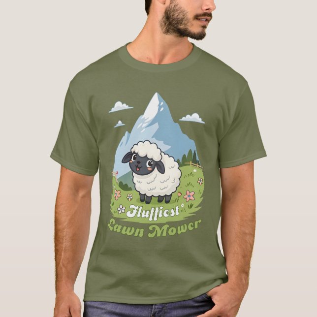 Fluffiest Lawn Mower – Adorable Blacknose Sheep T-Shirt (Vorderseite)