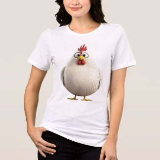 Fluffig & Fantastisch | Rund Weißer Hahn Zodiac T- Tri-Blend Shirt