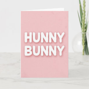 Fluffige Buchstaben Hunny Bunny Karte