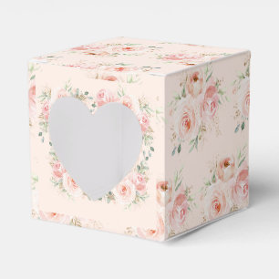 Fluffige Highland-Kuh Rosa Blumen Baby-Party Geschenkschachtel