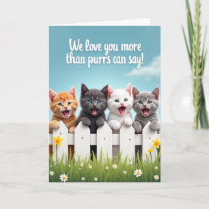 Fluffige Katzenfreunde Karte