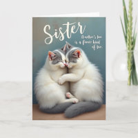 Fluffige Mütter lieben Schwester Karte