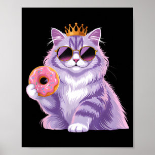 Fluffige Prinzessinnen-Katzen-Donut-Sonnenbrille l Poster