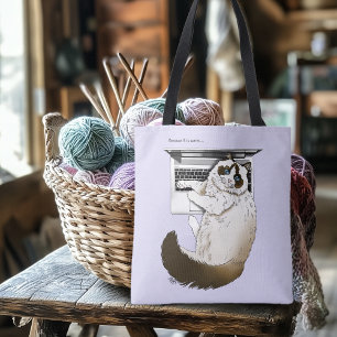 Fluffige Ragdoll-Katze Lavendel Laptop Lustig