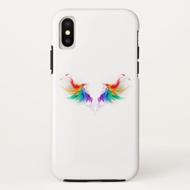 Fluffige Regenbogenflügel Case-Mate iPhone Hülle (Rückseite)