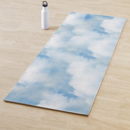 Fluffige Weiße Wolken Yogamatte