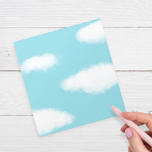 Fluffige Wolken Blaue Himmel Unlinierter Notizbloc Notizblock