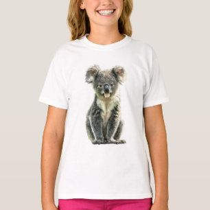 Fluffiger Eukalyptuswald Grauer Koala Joey Kinder T-Shirt