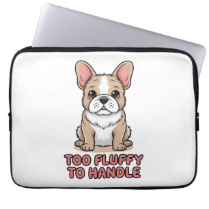 Fluffiger Französischer Bulldogge Zu Fluffig Zum A Laptopschutzhülle