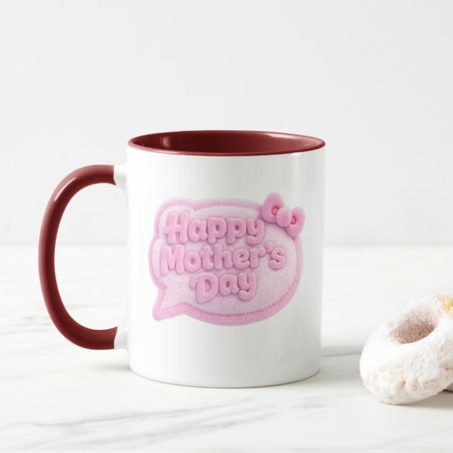Fluffiger Gradient Muttertag Tasse (Mit Donut)