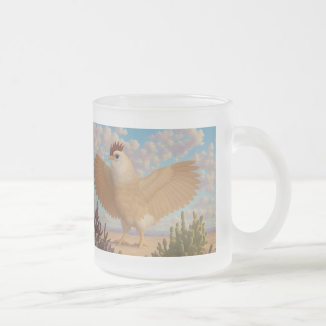 Fluffiger Hühnerbecher Mattglastasse (Rechts)