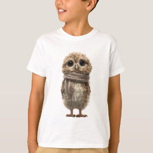 Fluffiger Schal-Käuzchen für Kinder T-Shirt