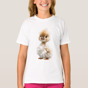 Fluffiges Baumwoll-Bällchen-Entenküken für Kinder T-Shirt