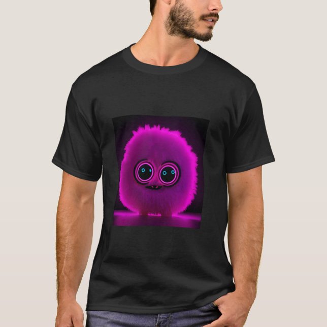 Fluffiges freundliches Monster - Süß und Hell T-Shirt (Vorderseite)