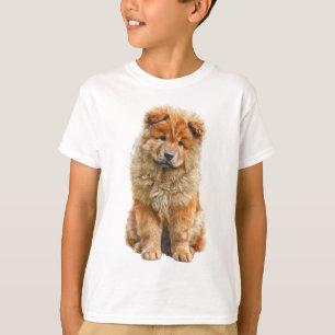 Fluffiges Golden Chow Chow Welpenporträt Kinder T-Shirt
