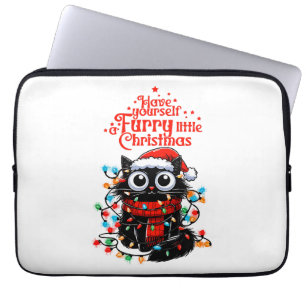 Fluffiges kleines Weihnachten Laptopschutzhülle