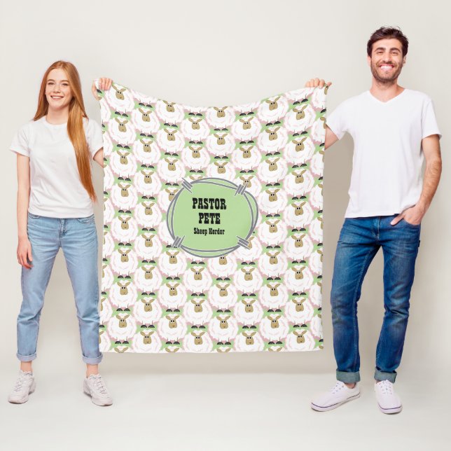 Fluffiges weißes Schaf Fleecedecke (Beispiel)