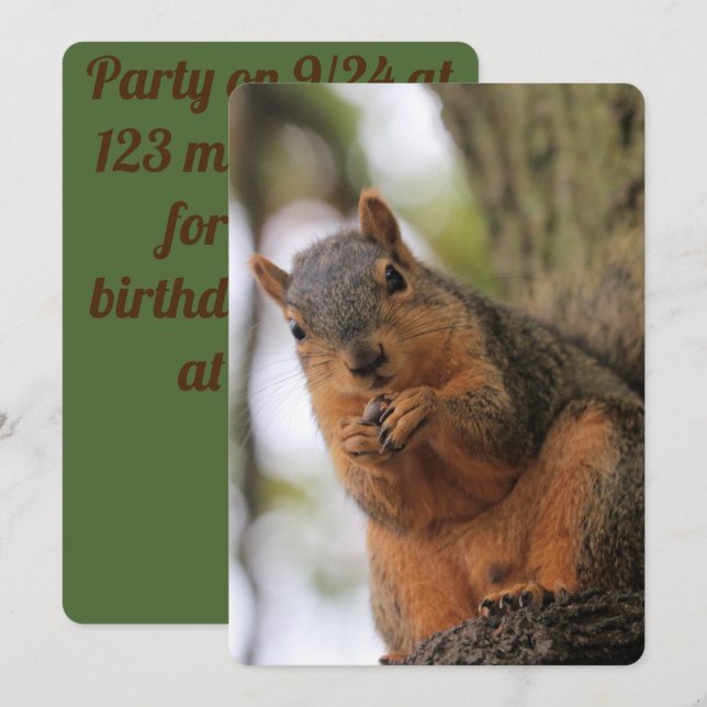 Fluffkin Einladung (Vorne/Hinten)