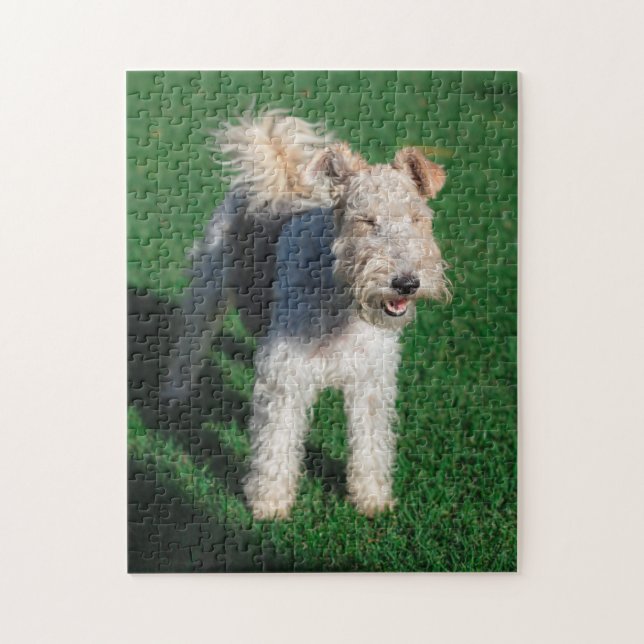 Fluffy Airedale Welsh Terrier Type Doppy Welpe Puzzle (Vertikal)