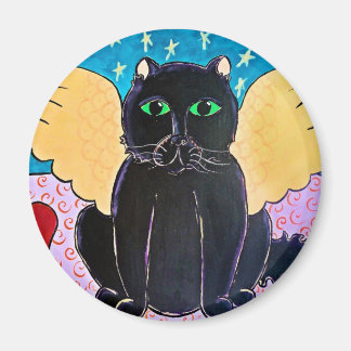 Fluffy Angel Cat Magnet