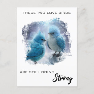 *~* Fluffy Anniversary Love Birds AP54 Art Postkarte