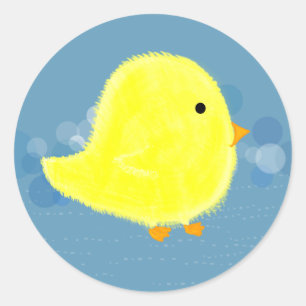 Fluffy Baby Chick Stickers