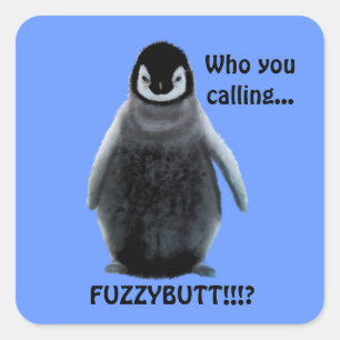 Fluffy Baby Penguin Niedlich Funny Stickers