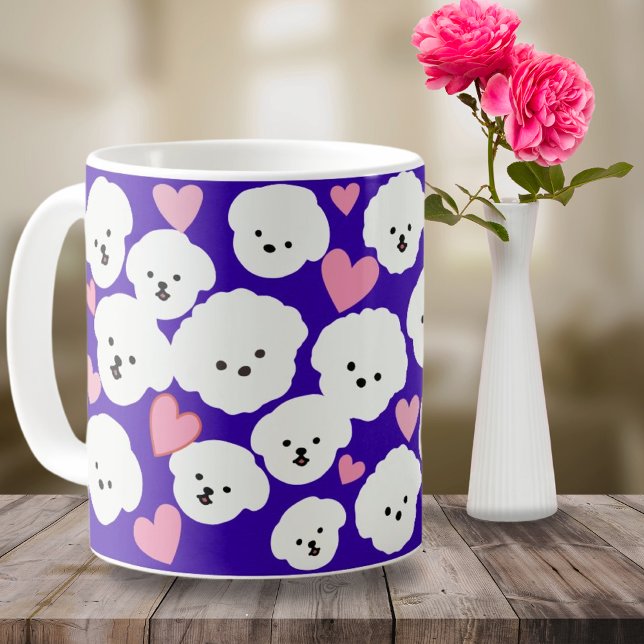Fluffy Bichon and Hearts Tasse (Von Creator hochgeladen)