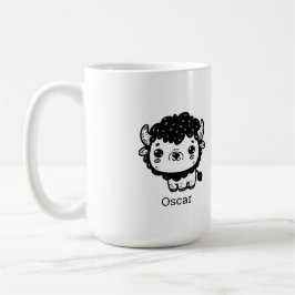 Fluffy Bison Baby - Kawaii Farm Animal Art Kaffeetasse