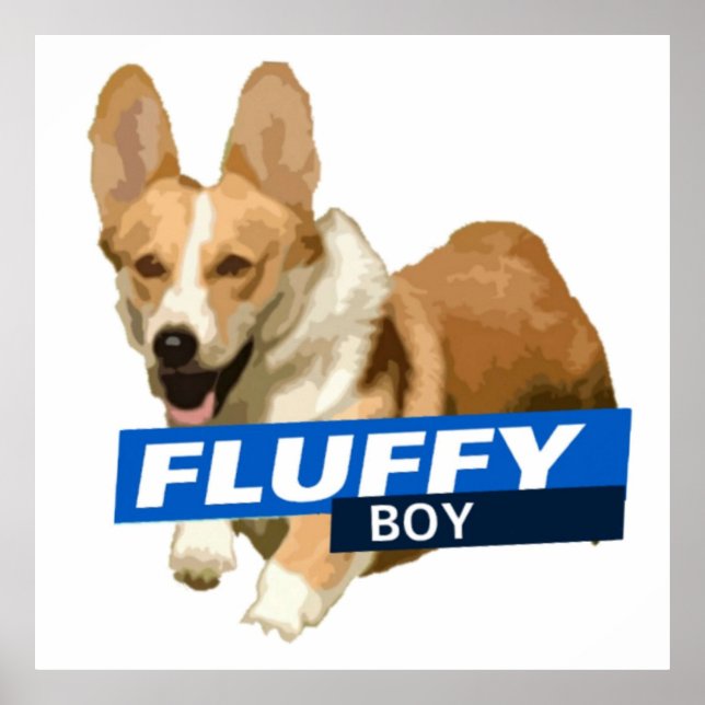 Fluffy Boy Brooklyn Nine Nine Cheddar Sticker Poster (Vorne)