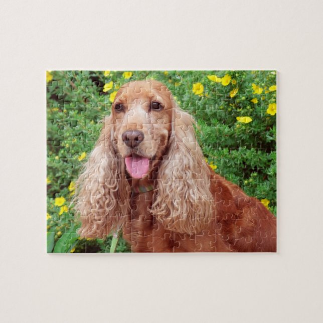 Fluffy Brown Dog Puzzle (Horizontal)