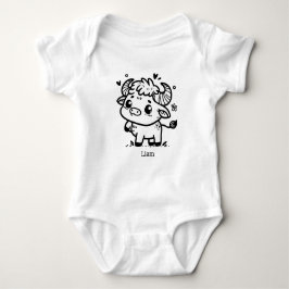 Fluffy Buffalo Baby - Kawaii Farm Animal Baby Strampler