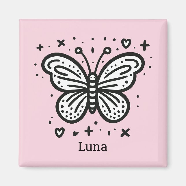 Fluffy Buffalo Baby - Kawaii Farm Animal Magnet (Vorne)