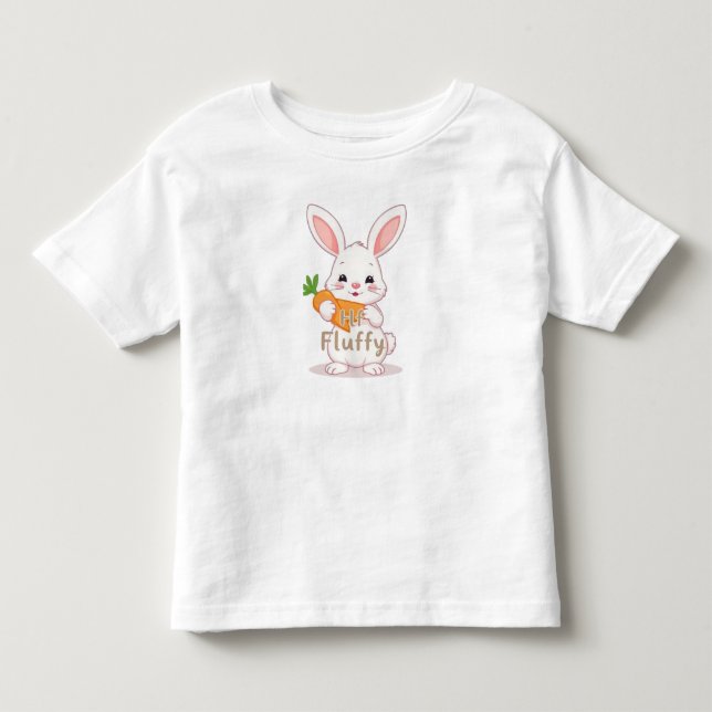Fluffy Bunny Kleinkind T-shirt (Vorderseite)