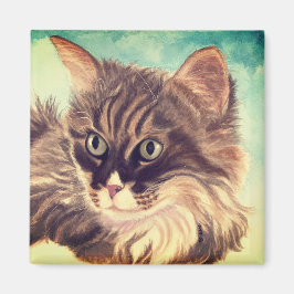 Fluffy Cat Cloud-Magnet Magnet