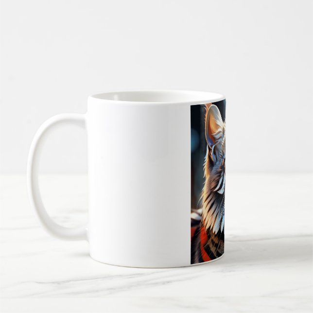 Fluffy Cat Face Mug Kaffeetasse (Links)